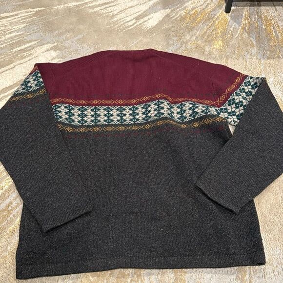 Vintage AKA Mens  Eddie Bauer 100% Lambswool Sweater SZ L EUC made in Hong Kong - Picture 8 of 8